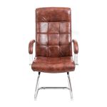 Крісло комп'ютерне Вірджинія - СФ Хром - Мадрас Тобакко