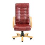 Крісло комп'ютерне Атлант - Вуд - Мадрас Бордо