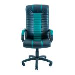 Крісло комп'ютерне Атлант - Пластик Річ - Скаден Чорний + Зелений