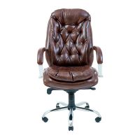 Кресло компьютерное Венеция – Хром – Мадрас ДК Браун