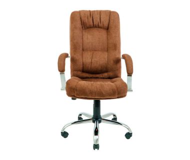 Крісло комп'ютерне Альберто - Хром - Місті Браун