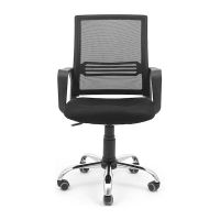 Кресло компьютерное Джина - Хром - Сетка черная