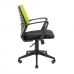 Кресло компьютерное Флеш Ю - Пластик - Сетка черная+зеленая в интернет-магазине "Мебли Даром"