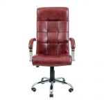 Крісло комп'ютерне Вірджинія - Хром - Титан Бордо