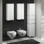 Полупенал підвісний для ванної Slim Alessa Air 35 білий, правий