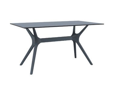 Стол Siesta с ротанговой ножкой (Ibiza Table 140) Арт. 864 Grey