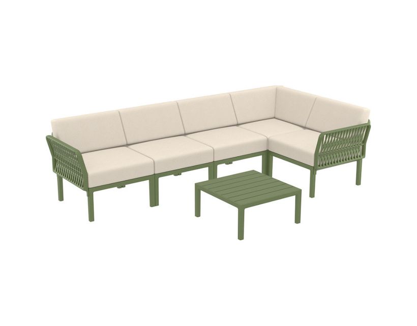 Комплект кутовий садових меблів Siesta, Portofino Lounge154 Olive Green в інтернет магазині меблів "Меблі Даром"
