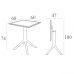 Стол Siesta складной 60*60 (Sky folding table), арт.114 Dark Grey в интернет магазине мебели "Меблі Даром"