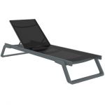 Шезлонг Tropic от Турецкого производителя Siesta 708 Dark Grey-Black