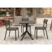 Стол Siesta 80*80 Paris 298 Dark Grey в интернет магазине мебели "Меблі Даром"