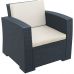 Крісло ротанг Siesta (Monaco Lounge Armchair), арт. 831 Dark Grey в інтернет магазині меблів "Меблі Даром"