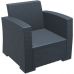 Крісло ротанг Siesta (Monaco Lounge Armchair), арт. 831 Dark Grey в інтернет магазині меблів "Меблі Даром"