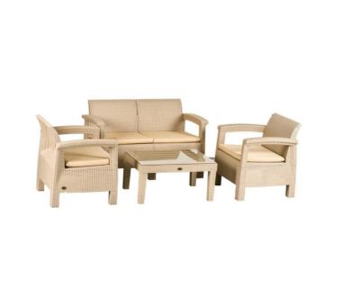 Комплект садових меблів Toscana Double Seat Set HK-955-Capucino