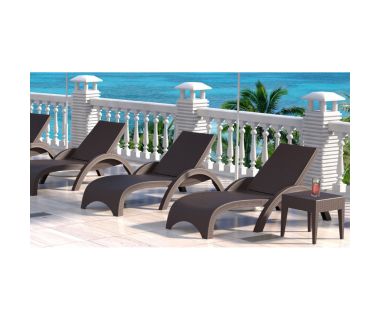 Шезлонг Siesta ротанг с подлокотниками 860 Fiji Brown