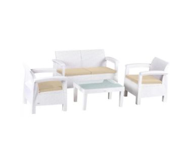 Комплект садових меблів Toscana Double Seat Set HK-955-White