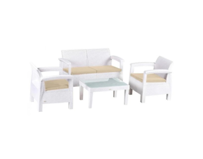 Комплект садових меблів Toscana Double Seat Set HK-955-White в інтернет магазині меблів "Меблі Даром"