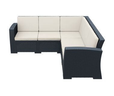 Диван угловой Siesta, ротанг (Monaco lounge corner), арт. 834 Dark Grey Диван угловой Siesta, ротанг (Monaco lounge corner), арт. 834 Dark Grey