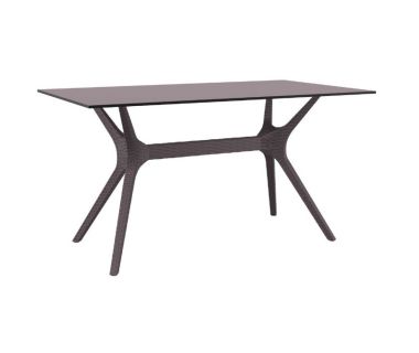 Стол Siesta с ротанговой ножкой (Ibiza Table 140) Арт. 864 Brown