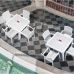 Стол HM-710 COMFORT RATTAN MASA 90*90 со стеклом в интернет магазине мебели "Меблі Даром"