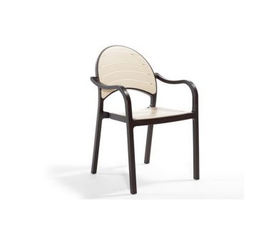 Крісло NOVUSSI Senza  з високоякісного пластику NVS004 brown