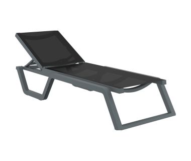 Шезлонг Rio от Турецкого производителя Siesta 082 D.Grey-Black