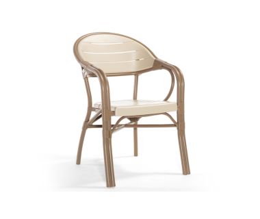 Крісло NOVUSSI Bamboo з високоякісного пластику NVS002 cappuccino-brown