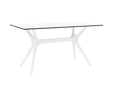 Стол Siesta с ротанговой ножкой (Ibiza Table 140) Арт. 864 White