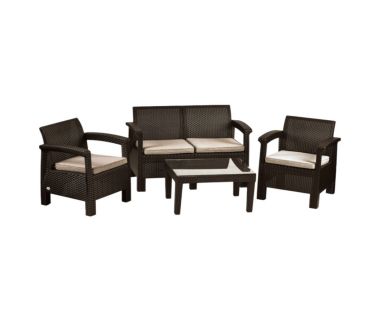 Комплект садових меблів Toscana Double Seat Set HK-955-Brown