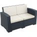 Диван, софа Siesta Ротанг (Monaco Lounge Sofa), арт. 832 Dark Grey в интернет магазине мебели "Меблі Даром"