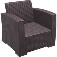 Кресло Ротанг Siesta (Monaco Lounge Armchair), арт. 831 Brown