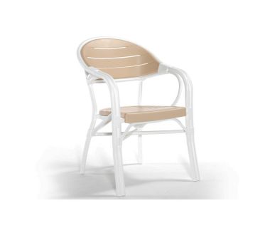 Крісло NOVUSSI Bamboo з високоякісного пластику NVS002 White