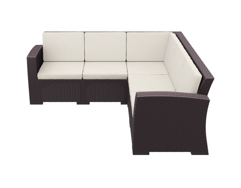Диван Siesta кутовий, ротанг (Monaco lounge corner), арт. 834 Brown в інтернет магазині меблів "Меблі Даром"