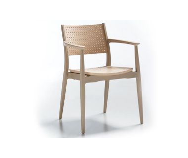 Крісло NOVUSSI SEGINUS із високоякісного пластику NVS006 cappuccino/sand brown