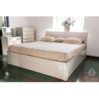 Кровать Тиффани Sofiya 180*200 см, беж глянец, с подъемным механизмом