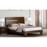 Двуспальная кровать Lion Sofiya 160*200 см из МДФ итальянский орех, глянец