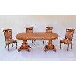 Раскладной стол Лондон Sofiya P22 (2,5м) F овальный из массива дерева и столешницы из МДФ