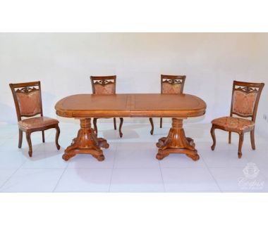 Раскладной стол Лондон Sofiya P22 (2,5м) F овальный из массива дерева и столешницы из МДФ Раскладной стол Лондон Sofiya P22 (2,5м) F овальный из массива дерева и столешницы из МДФ