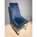 Стілець Лоренц синій велюр Sofiya на металевому каркасі в стилі модерн