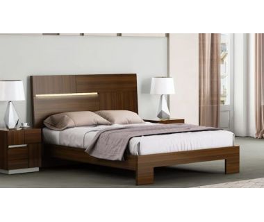 Двуспальная кровать Lion Sofiya 160*200 см из МДФ итальянский орех, глянец