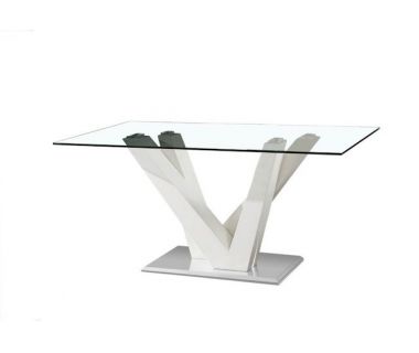 Стіл Лоренц Sofiya 130*80 см зі скляною стільницею на металевому каркасі