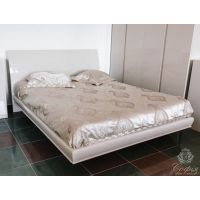 Двуспальная кровать Тиффани Sofiya 160*200 см из МДФ беж глянец
