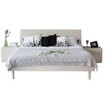 Двуспальная кровать Тиффани Sofiya 180*200 см из МДФ беж глянец