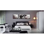 Двуспальная кровать Черный Бриллиант Sofiya 160*200 см из МДФ с плитой