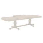 Лиссабон (2,4 метра) красивый белый раскладной стол из дерева в классическом стиле