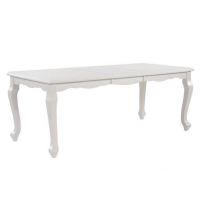 Вена (2,2 метра) красивый раскладной белый стол из дерева в классическом стиле