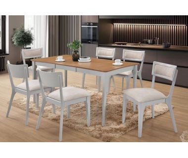 Малага (1,66 метра) красивый белый раскладной стол из дерева в современном стиле