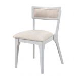 Стильний дерев'яний стілець Малага білий з м'якою оббивкою