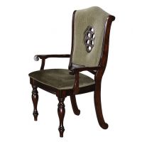 Дерев'яне крісло ОКСФОРД зелене із підлокітниками