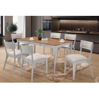 Малага (1,66 метра) красивий білий розкладний стіл з дерева в сучасному стилі