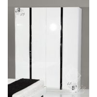 Шафа 3Д Флавер Sofiya з МДФ та чорного скла в стилі модерн